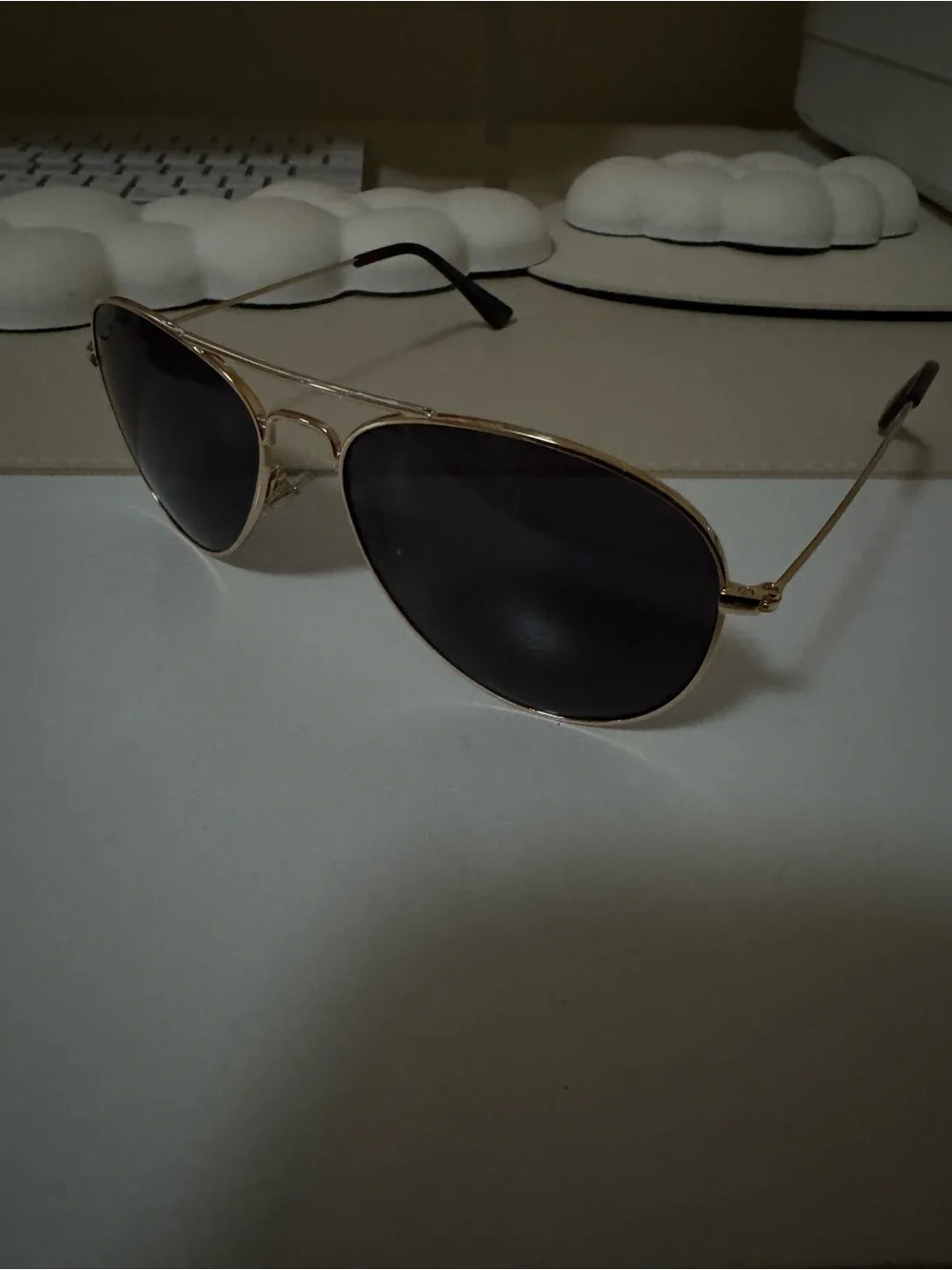 Women's Aviator Sunglasses - Gold Frame with Black Lenses